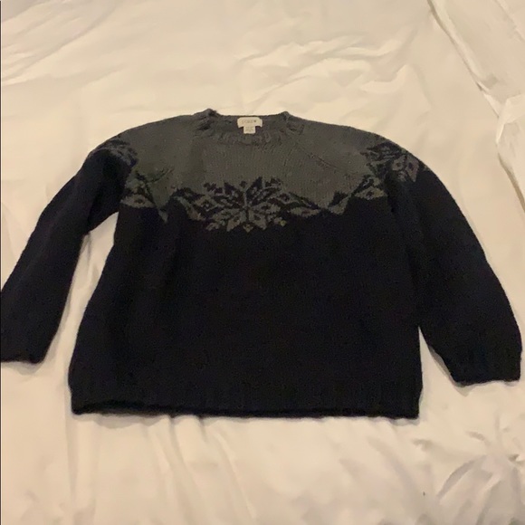 JCrew J. Crew Hand Knit Snowflake Sweater Medium